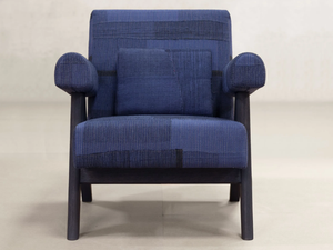 KESA COBALT - Fabric armchair with armrests _ Phantom Hands